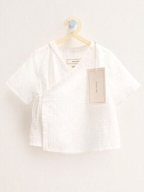 Zara White Kids Kimono-Style Top